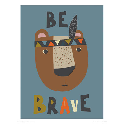 Brave Bear by Nicola Evans - No Frame Painting