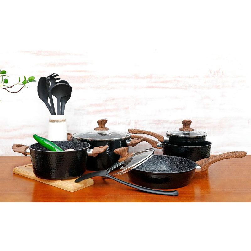 15 - Piece Non-Stick Aluminum Cookware Set