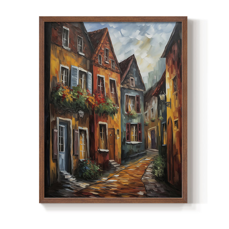 LANDSCAPES Series CCLX, reproduction encadrée - bois massif, H 11 po x l 9 po, Noyer