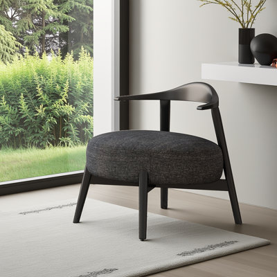 Chaise de salle à manger moderne avec revêtement en tissu doux et pieds en bouleau