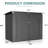 5.7 ft.W x 3 ft.D Galvanized Steel Horizontal Garbage Shed