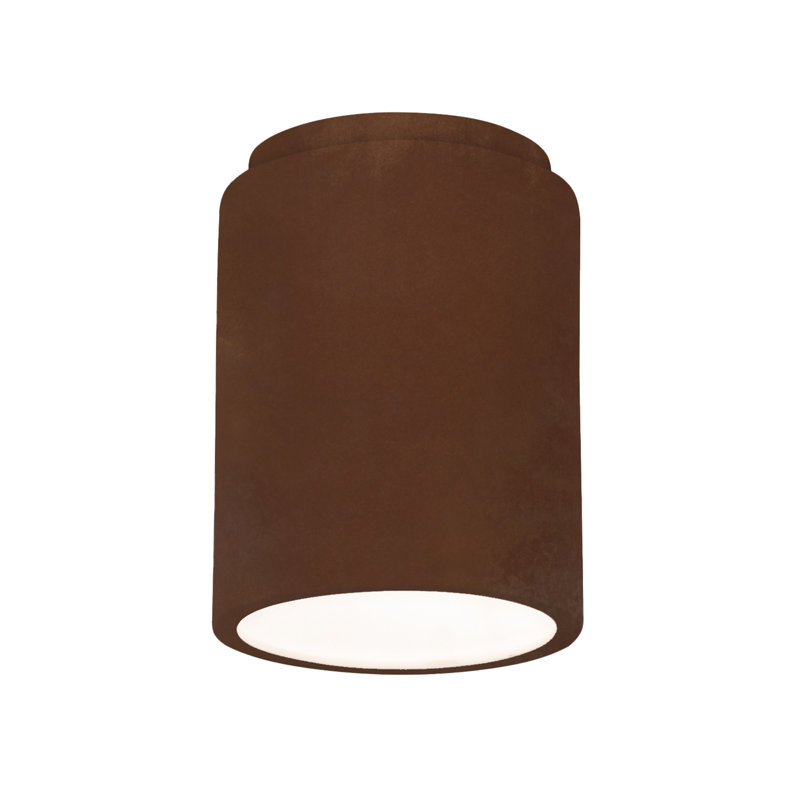 Plafonnier encastré 1 lumière 6,5 po Sumatra, Vraie rouille, Incandescent (Not Included)