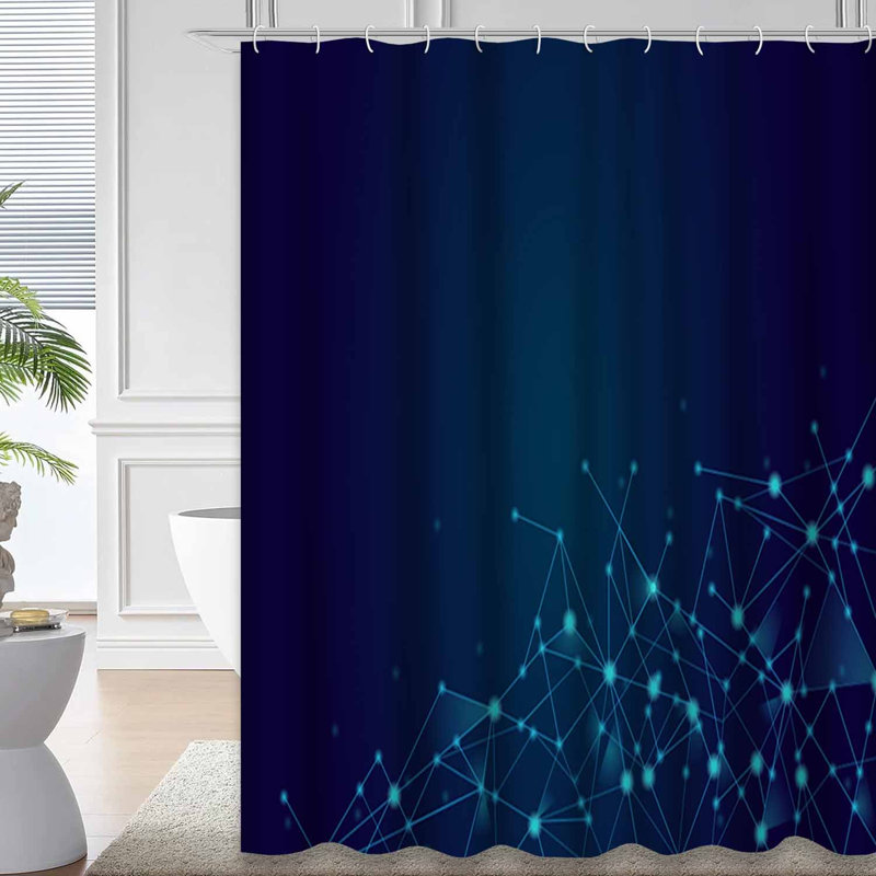 Rideau de douche à 12 crochets Creative, L 72 po x l 84 po