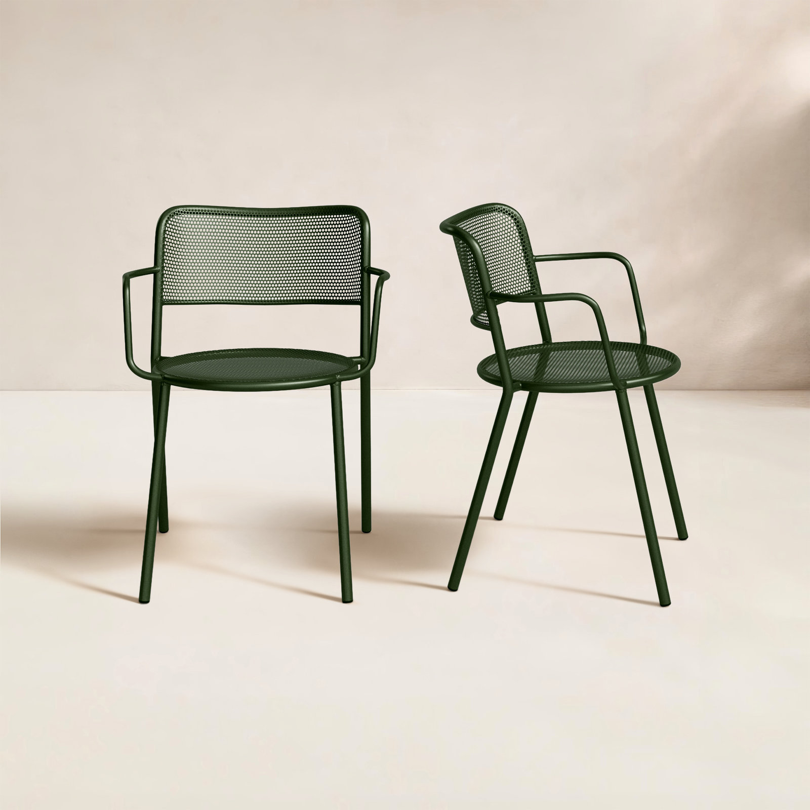 Wimberley Stackable Patio Armchair, Dark Green