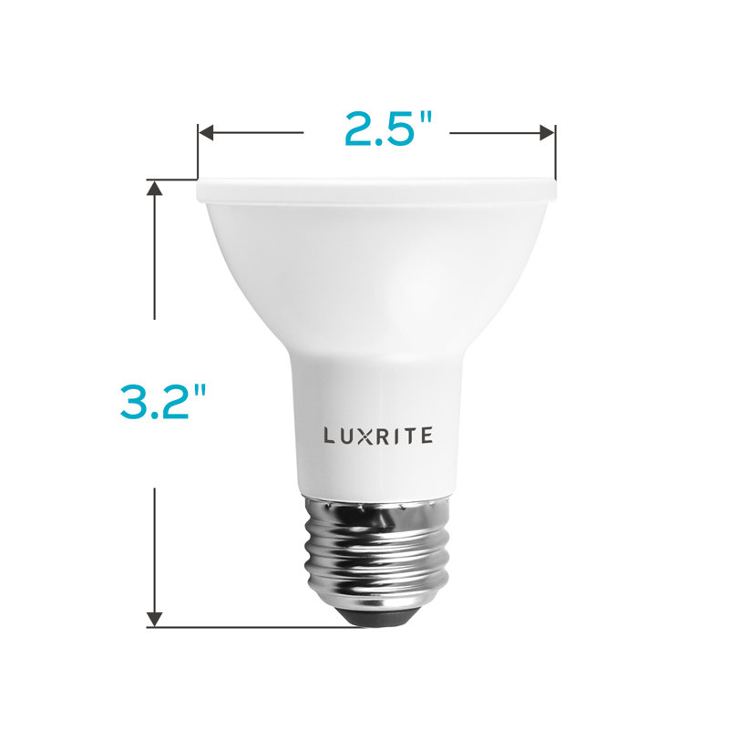 6.5 Watt (50 Watt Equivalent), PAR20 LED, Dimmable Light Bulb, E26/Medium (Standard) Base, 5000K