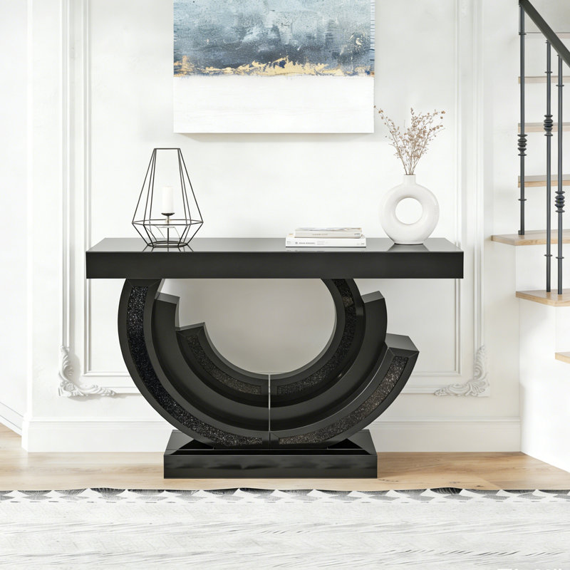 Console avec miroir en verre et miroir