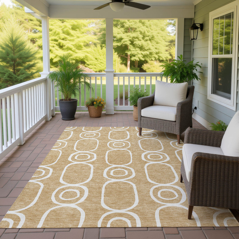 Machine Washable Indoor/Outdoor Dyar ACN2344 Geometric Rug, Rectangle 5' x 7'6"