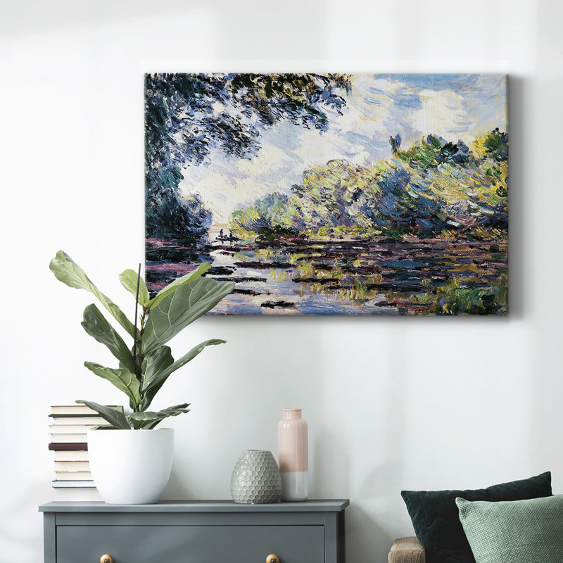 Section de la seine, près de Giverny, 1885, toile tendue avec châssis, H 12 po x l 18 po