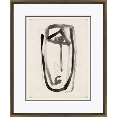 «Abstracts in Black and White» - Peinture encadrée sur papier