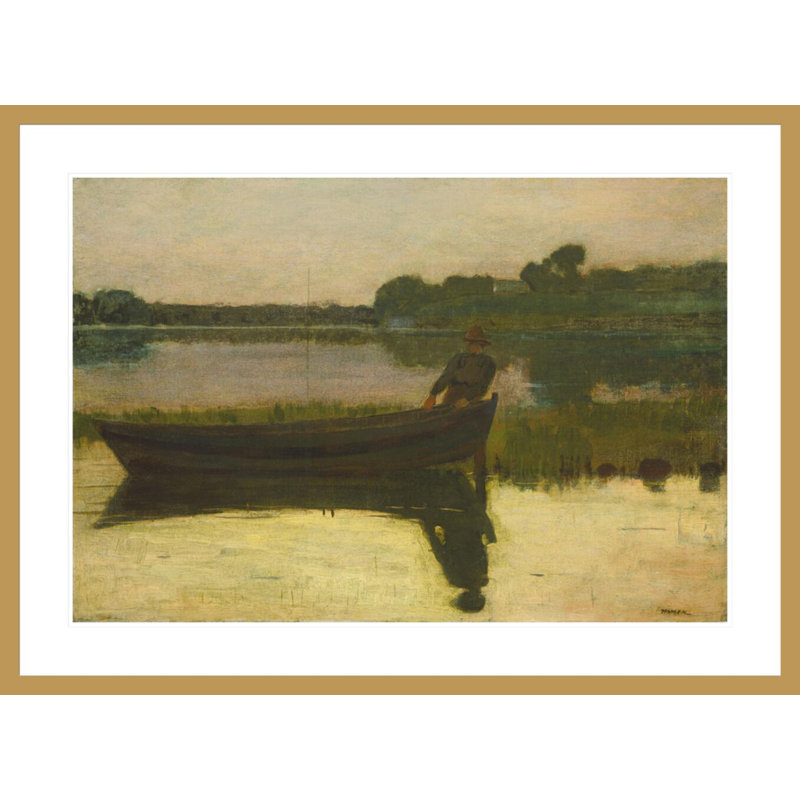 Coucher de soleil par Winslow Homer - estampe numérique encadrée, H 13,22 po x l 16,75 po