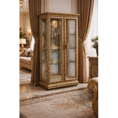 Infinity Gilded Glass Display Cabinet