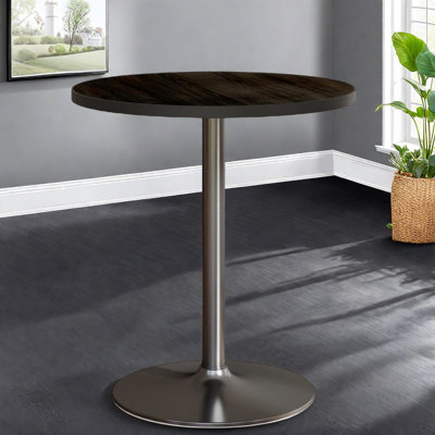 Table de salle à manger compacte en MDF, finition noire moderne pour les petits espaces
