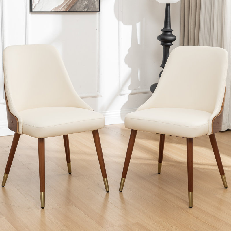 Jahmai Upholstered Parsons Chairs (Set of 2), Beige