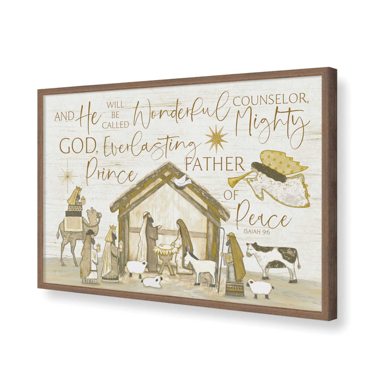 «He Will Be Called» par Annie Lapoint, reproduction d'art, H 33,5 po x l 49,5 po, Brun, Impression encadrée