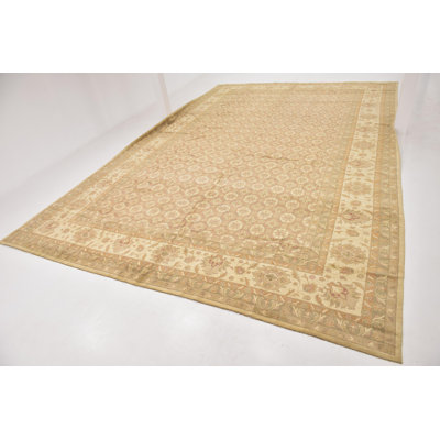 Tapis de zone en laine noué la 16 pi 6 po x 25 pi 2 po one-of-kind Huntingdon