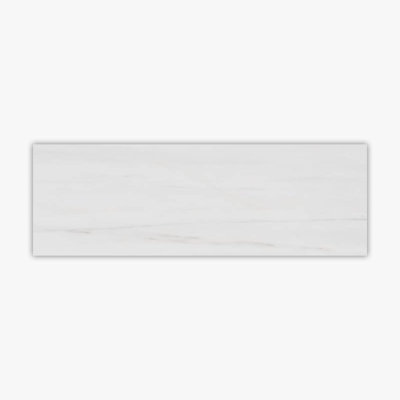 Bianco Dolomiti Honed 3" x 9" Marble Wall & Floor Tile Subway