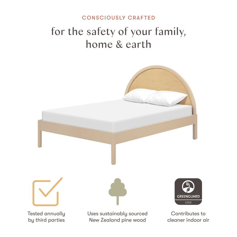 Moab Full Bed, Full/Double, Taupe/Ash