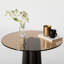 Table basse moderne, plateau 100% verre trempé, structure en hêtre, 19,7 po x 19,7 po x 19,7 po | Design élégant noir et bronze | Démonté pour un assemblage facile | Parfait pour le salon et les espaces contemporains-1199546264-1199546212