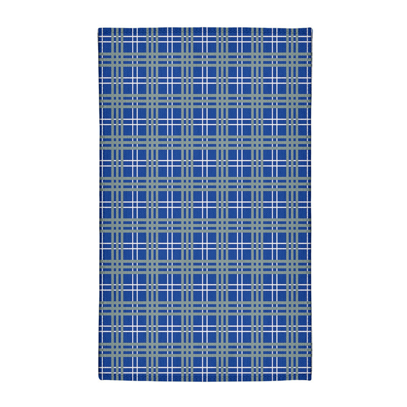 Tapis à carreaux bleu, Rectangle 4 pi x 6 pi