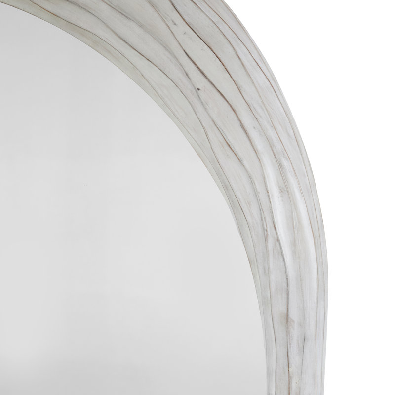 Swell Mirror - White, Sesame White