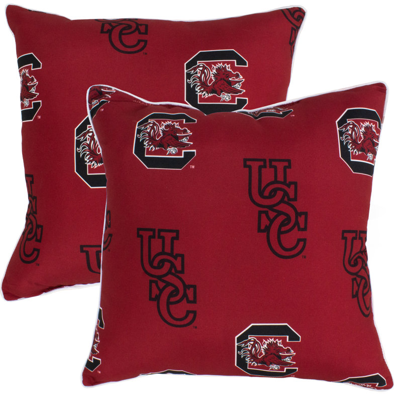 NCAA Square Pillow Cover & Insert, South Carolina