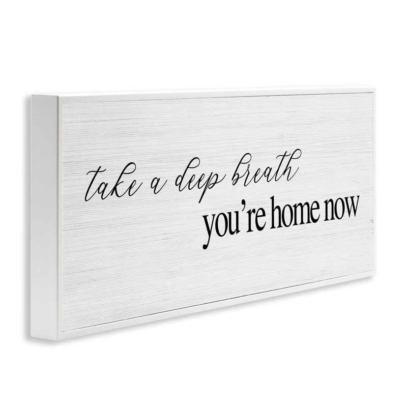 «Deep Breath You Home Home», estampe numérique par Daphne Polselli, Giclée encadrée blanc bord de mer, H 13 po x l 30 po