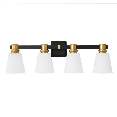 Luminaire de meuble-lavabo avec abat-jour opale Parker