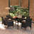  Garden Dining Set Grey And Black-1472754161-1472754162-1472754125