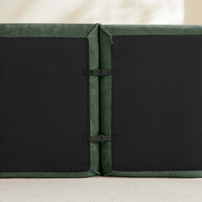 Canapé modulaire à 4 places avec passepoil à bordure française, sans assemblage requis, canapé moderne à 4 places avec coussins décoratifs, tissu de velours