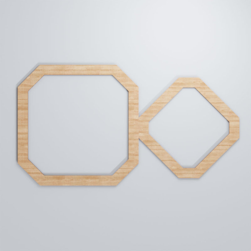 Panneaux muraux en bois Lockhart, Aulne, H 7,375 po x l 12,625 po x P 0,375 po