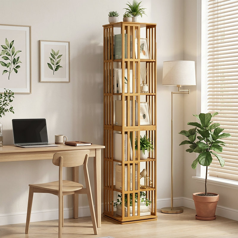 6 Tier Rotating Bookshelf