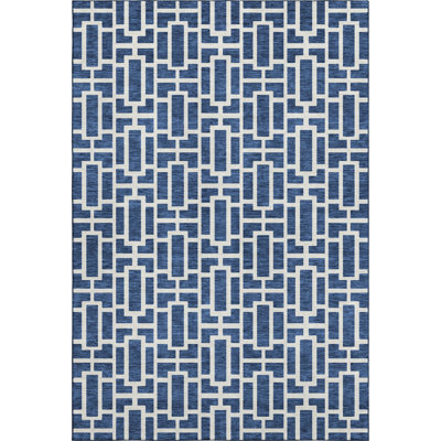 Premium Machine Washable Prisco Navy Rug