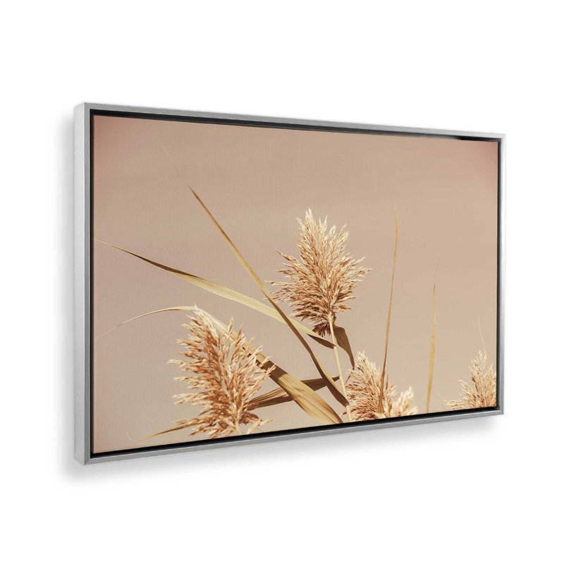 Champ d'or, Cadre flottant en chrome poli, H 20,75 po x l 30,75 po x P 1,75 po