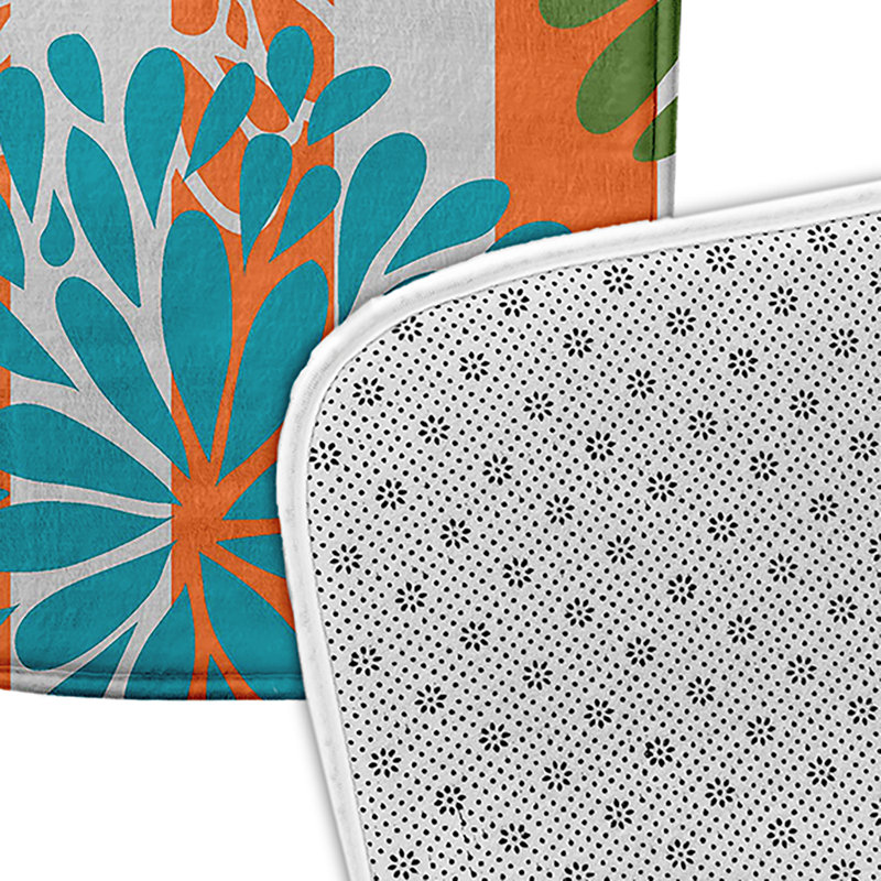 Tapis de bain Flora and Fauna, Bleu, L 21 po x L 34 po
