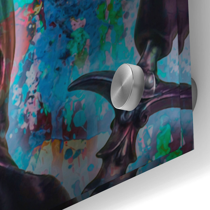 «Crypto Is Justice» par Epic Portfolio, art mural en verre acrylique, H 36 po x l 36 po
