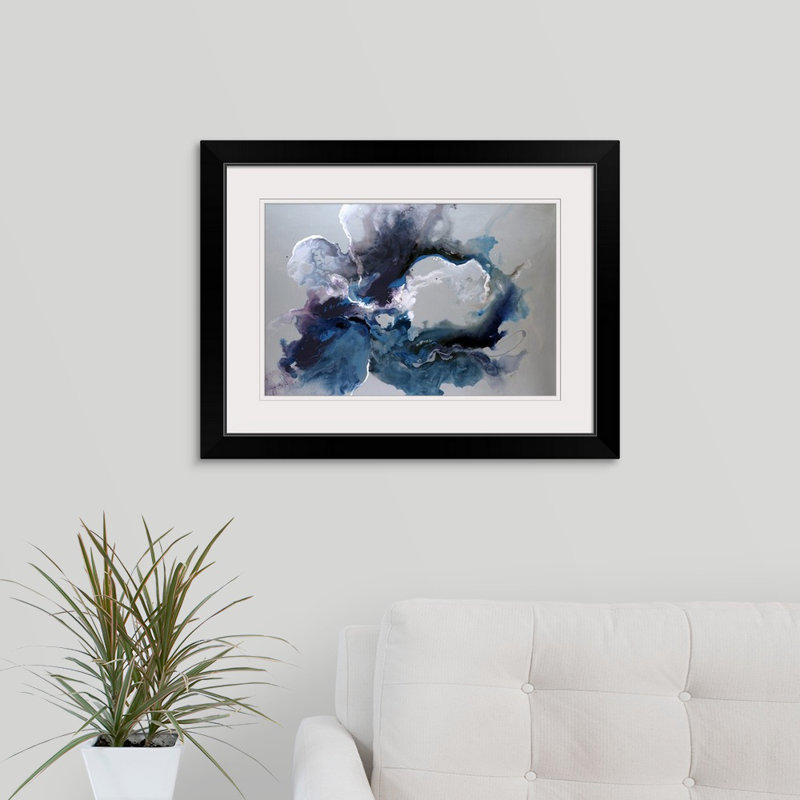 « Cerulean Waters » par Sydney Edmunds - impression, H 20 po x l 26 po, Impression encadrée, Noir