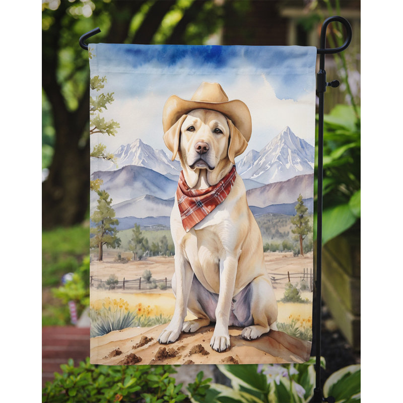 Drapeau Cowboy Welcome Garden, Labrador Retriever blond clair