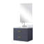24 po L x P 18 po, meuble-lavabo bleu avec comptoir en acrylique, robinet et miroir inclus-1364231000