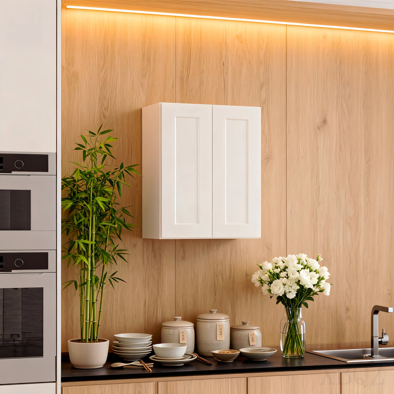Armoire murale White, 30" H x 24" W x 12" D, Blanc