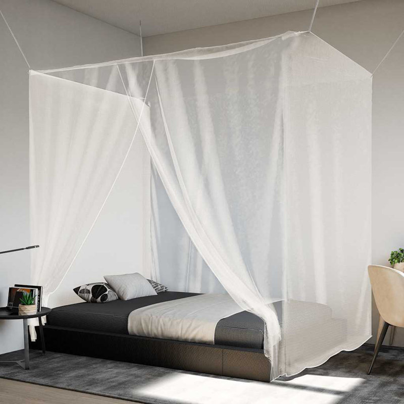 Moustiquaire suspendue Vidaxl 156 filet blanc, H 70,9 po x l 86,6 po x P 59,1 po