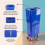 Blue Commercial Beverage Disposal Bin for Event Venues, Bars & Restaurants, Drink Dump Bin with Liquid & Solid Waste Separation, Rolling Beverage Waste Station
