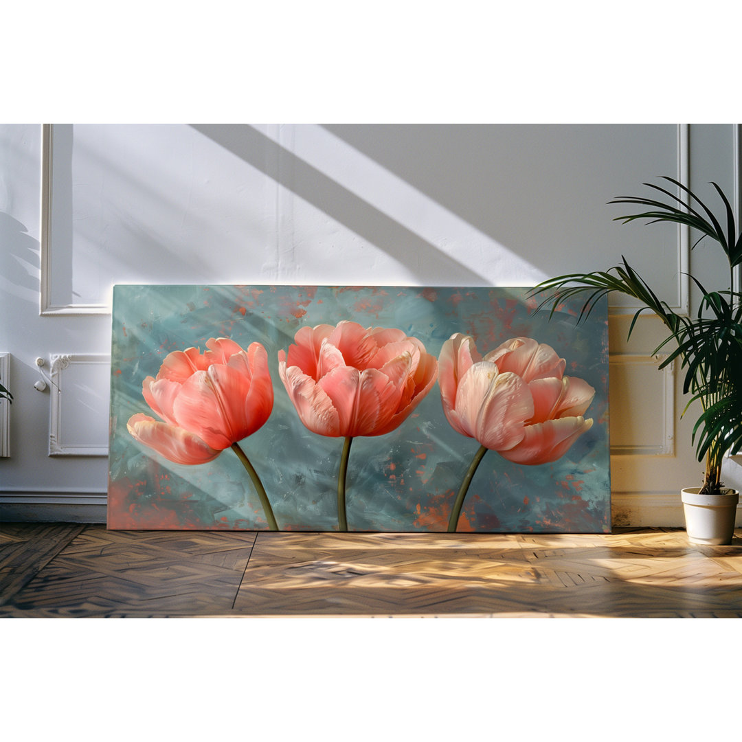 Wandbild 120x60 cm Blumen