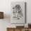 Motif floral rétro vintage CCCVXVI - Cavas enveloppés de galerie