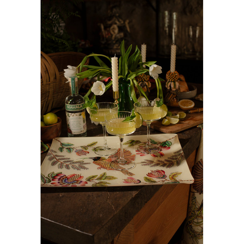 Weaver Garden Acrylic Tray, 18" W x 14" D x 1.5" H, Stone