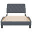 Structure de lit vidaXL sans matelas Piran gris foncé 100x203 cm velours-528764715-528764694