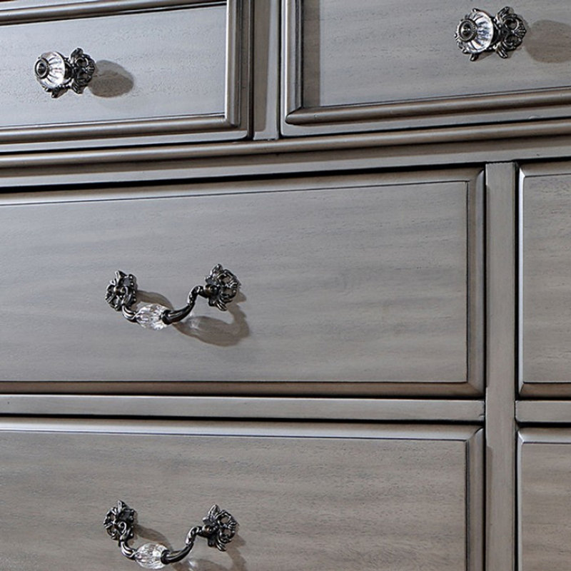Table de bout Table de chevet moderne Table de chevet Table de chevet en bois massif, Gris