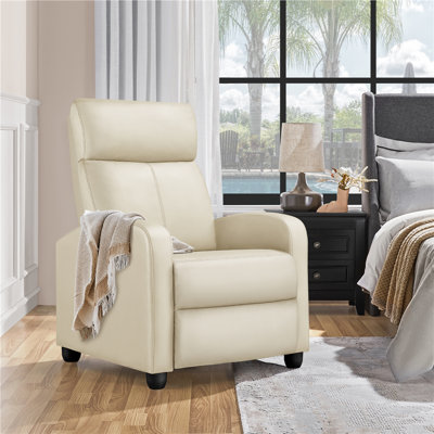 Mcghee 24.5" Wide Recliner Chair, Compact Reclining Chair with Comfortable Seating for Living Room, Bedroom and Home Relaxation Use