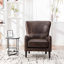 Fauteuil d'appoint à dossier haut en polyuréthane à dossier haut l 28 po pour salon