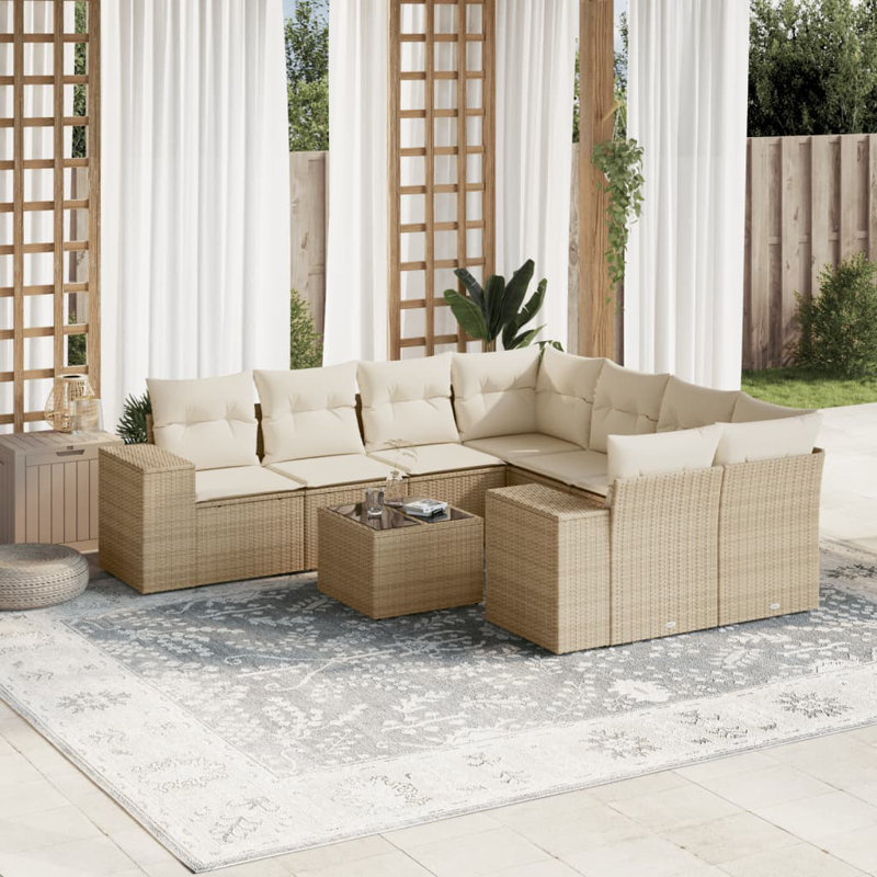 Vidaxl Garden Sofa Set Beige