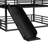 Bedroom Bed Frame, Triple Bunk Bed with Slide